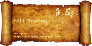 Heil Szabina névjegykártya